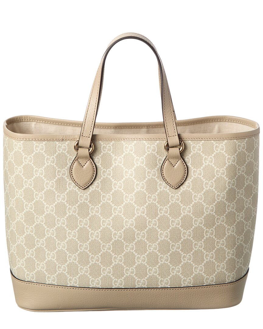 Gucci Dnu Inv Gucci Ophidia Small Gg Supreme Canvas & Leather Tote