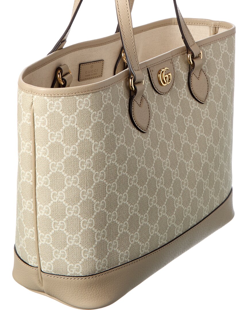 Gucci Dnu Inv Gucci Ophidia Small Gg Supreme Canvas & Leather Tote