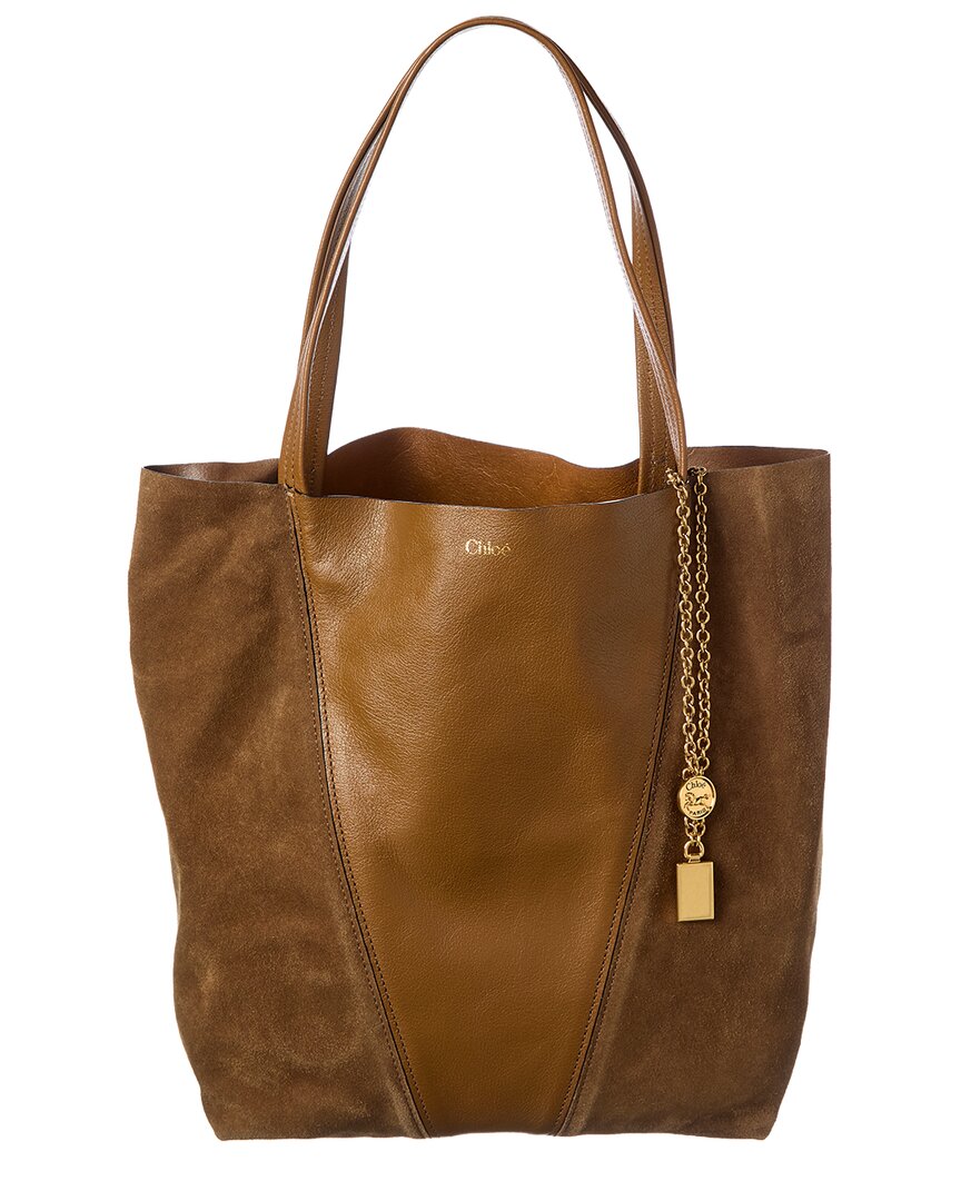 Chloé Chloé Spin Suede & Leather Tote