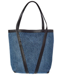 Chloé Chloé Spin Denim & Leather Tote