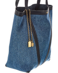 Chloé Chloé Spin Denim & Leather Tote