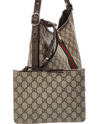 Gucci Ophidia Large Gg Supreme Canvas & Leather Tote