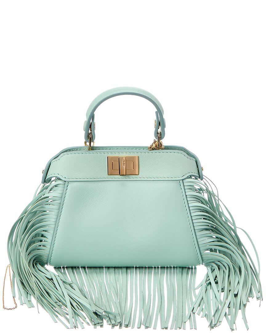 FENDI Fendi Nano Peekaboo Leather Clutch