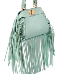 FENDI Fendi Nano Peekaboo Leather Clutch