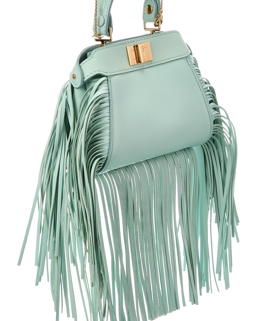 FENDI Fendi Nano Peekaboo Leather Clutch