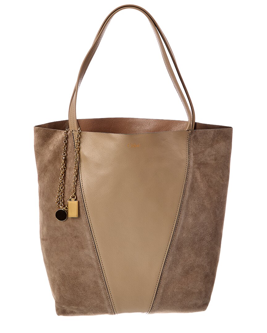 Chloé Chloé Spin Suede & Leather Tote