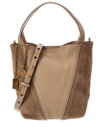 Chloé Chloé Spin Small Suede & Leather Tote
