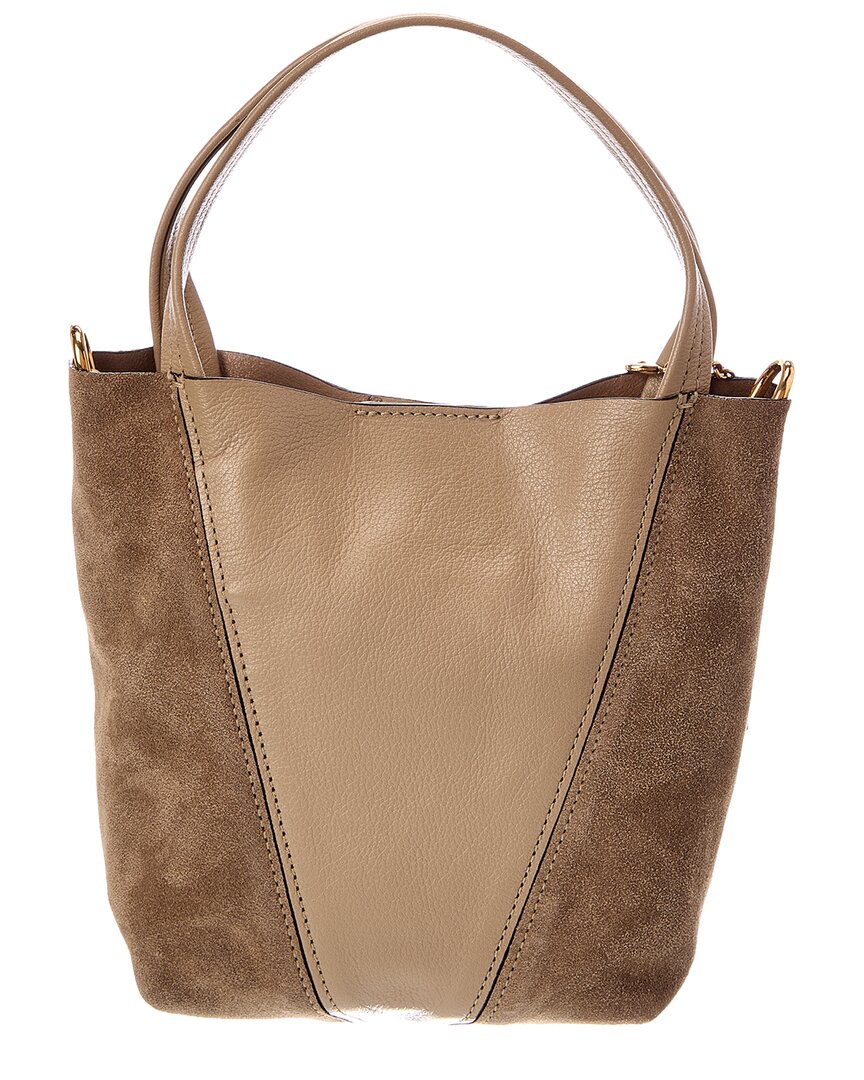 Chloé Chloé Spin Small Suede & Leather Tote