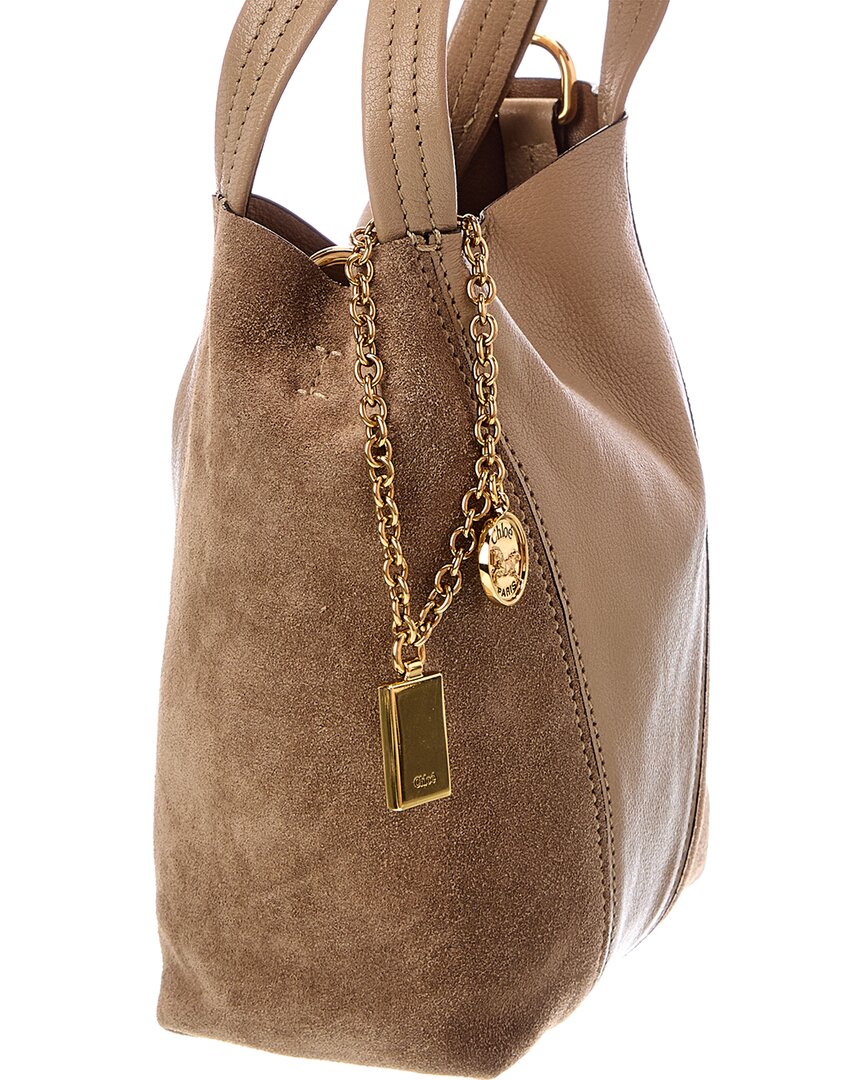 Chloé Chloé Spin Small Suede & Leather Tote