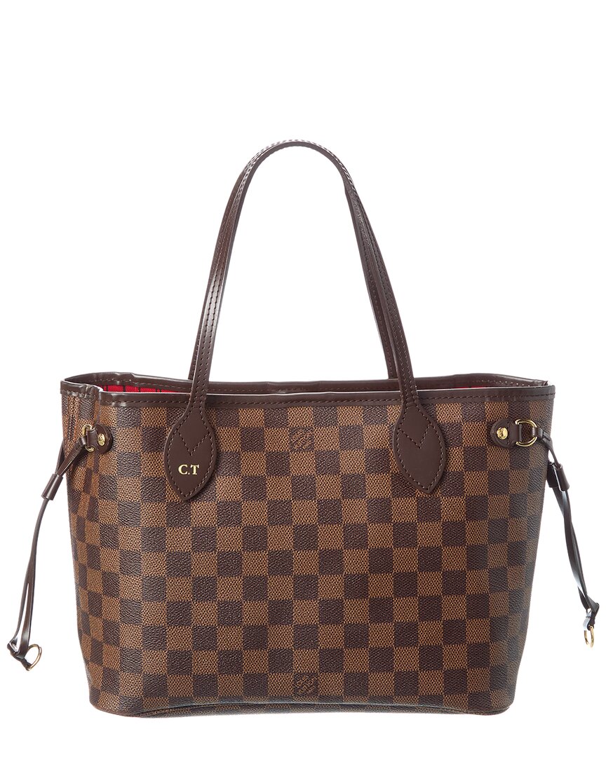 Louis Vuitton Pre-Owned Louis Vuitton Brown Damier Ebene Canvas Neverfull Pm (Authentic Pre-Loved)