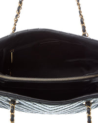 Chanel Chanel Black Quilted Calfskin Chevron Leather Surpique Tote (Authentic