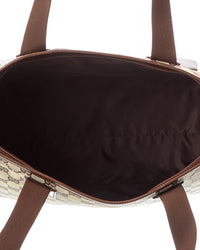 Gucci Gucci Brown Monogram Canvas & Leather Canvas Tote (Authentic Pre-Loved)