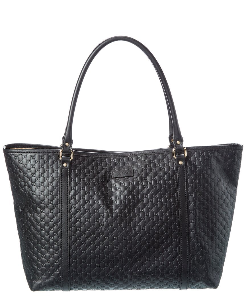 Gucci Gucci Black Microguccissima Leather Medium Tote (Authentic Pre-Loved)