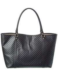 Gucci Gucci Black Microguccissima Leather Medium Tote (Authentic Pre-Loved)