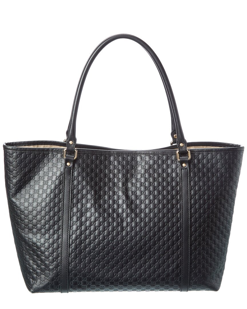 Gucci Gucci Black Microguccissima Leather Medium Tote (Authentic Pre-Loved)
