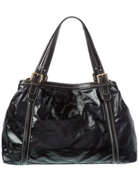 Gucci Gucci Black Dialux Leather Dialux Medium Tote (Authentic Pre-Loved)