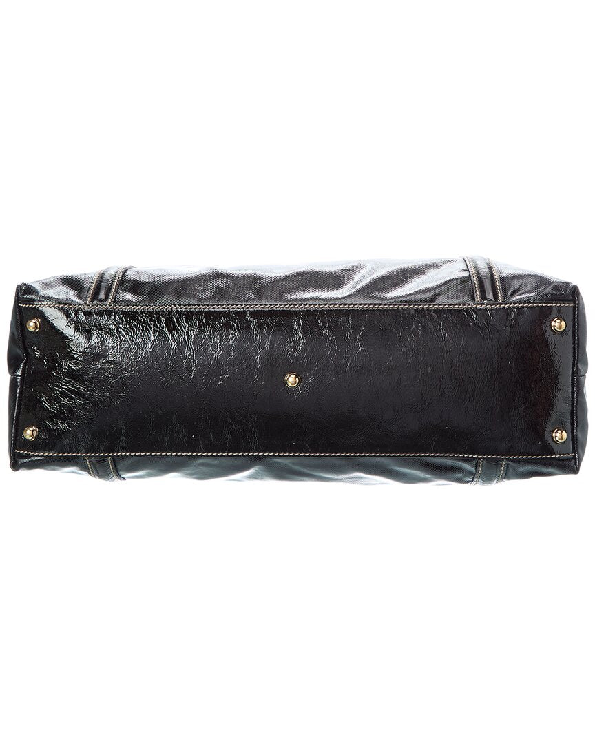 Gucci Gucci Black Dialux Leather Dialux Medium Tote (Authentic Pre-Loved)