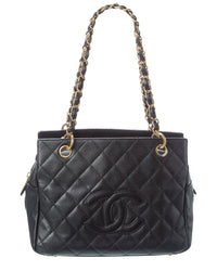 Chanel Chanel Black Quilted Caviar Leather Timeless Leather Tote (Authentic Pre-Loved)