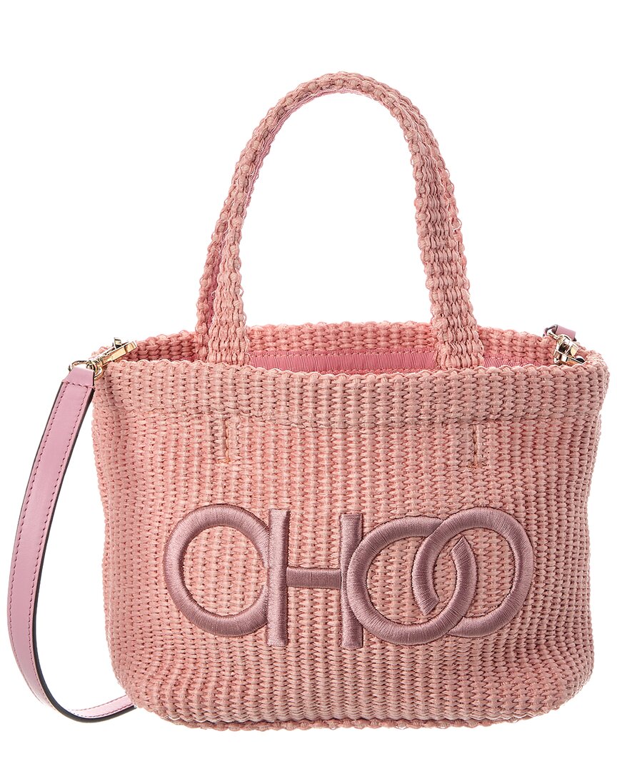Jimmy Choo Jimmy Choo Small E/W Raffia & Leather Tote