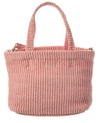 Jimmy Choo Jimmy Choo Small E/W Raffia & Leather Tote