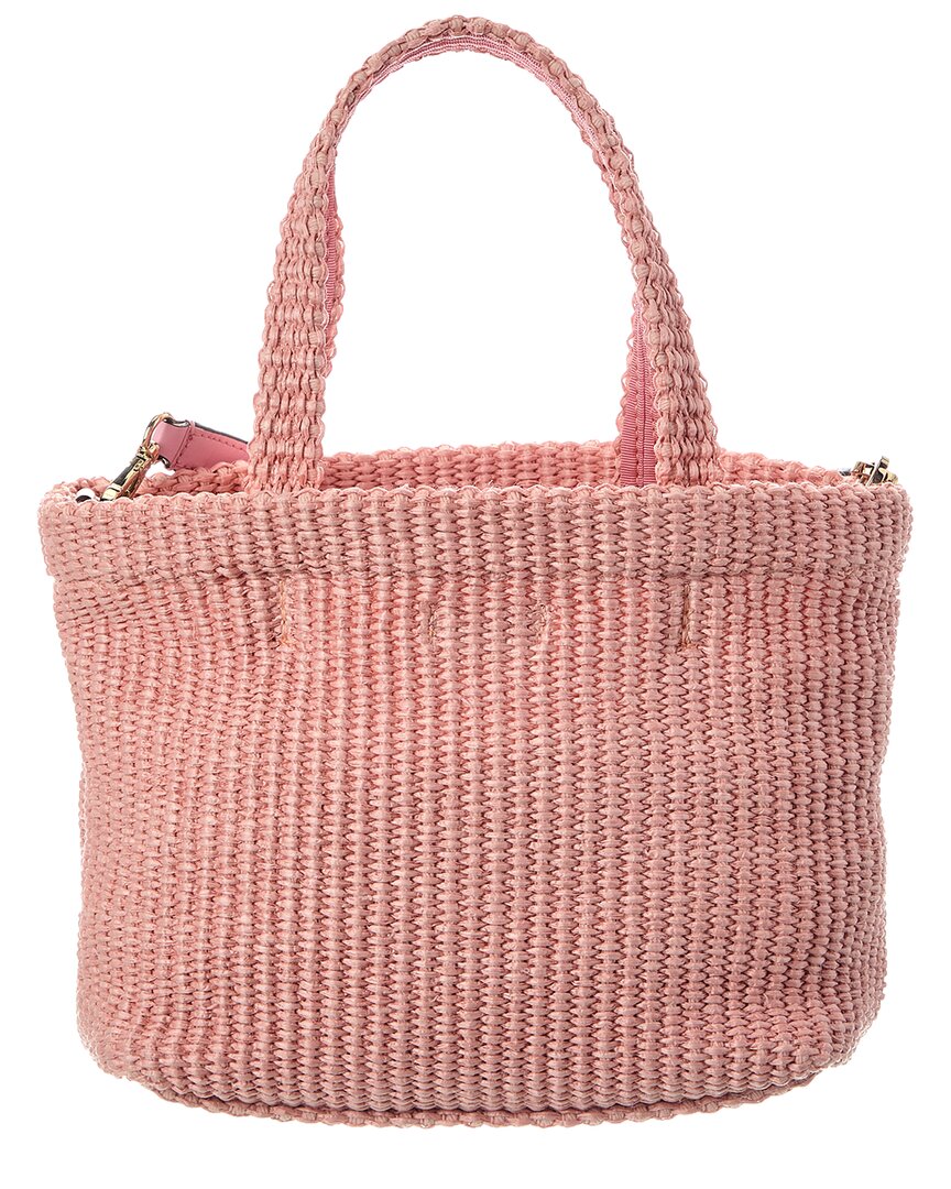 Jimmy Choo Jimmy Choo Small E/W Raffia & Leather Tote