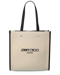 Jimmy Choo Jimmy Choo N/S Canvas & Leather Tote