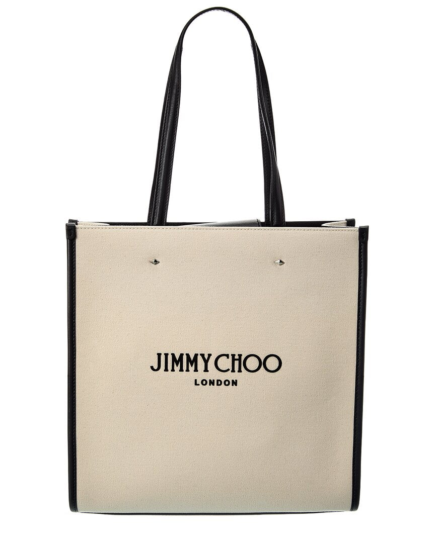 Jimmy Choo Jimmy Choo N/S Canvas & Leather Tote