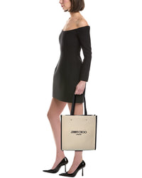 Jimmy Choo Jimmy Choo N/S Canvas & Leather Tote