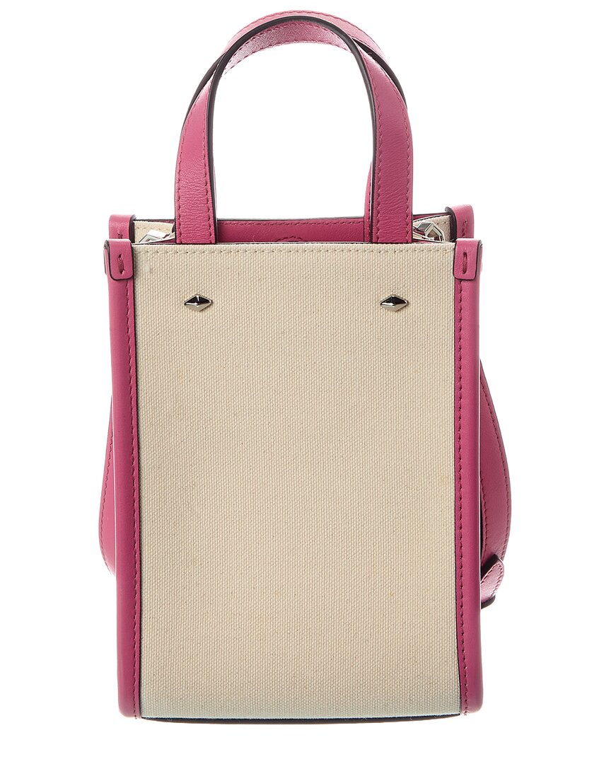 Jimmy Choo Jimmy Choo Mini N/S Canvas & Leather Tote