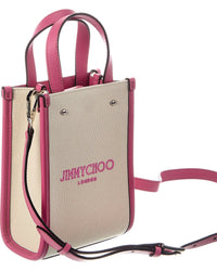 Jimmy Choo Jimmy Choo Mini N/S Canvas & Leather Tote