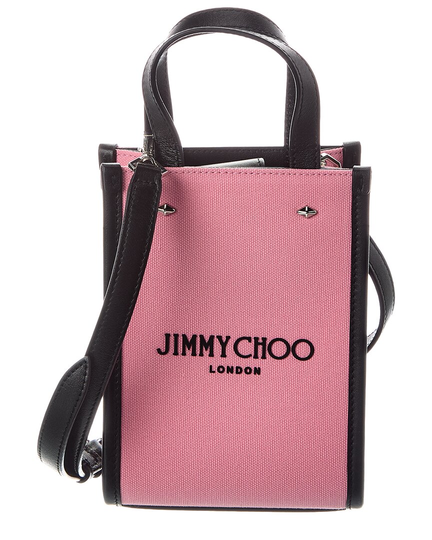 Jimmy Choo Jimmy Choo Mini N/S Canvas & Leather Tote