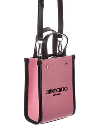 Jimmy Choo Jimmy Choo Mini N/S Canvas & Leather Tote