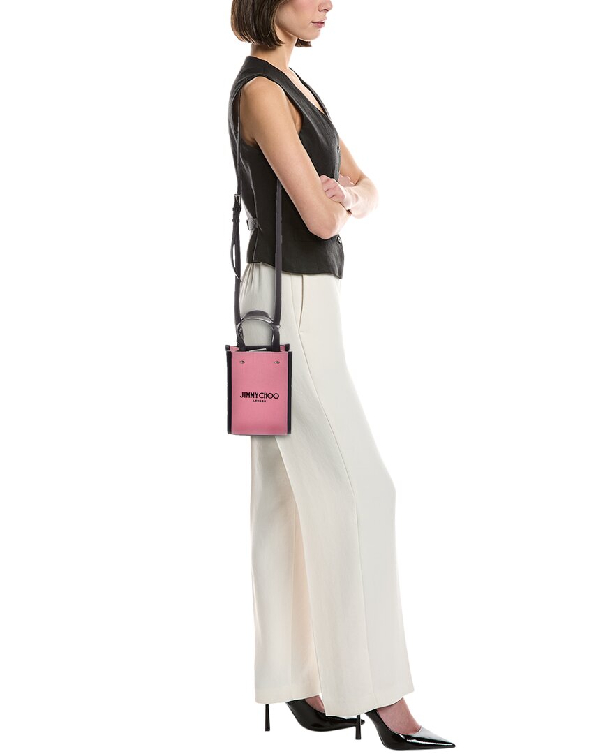 Jimmy Choo Jimmy Choo Mini N/S Canvas & Leather Tote