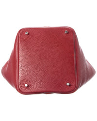 Hermès Hermès Red Clemence Leather Picotin Mm Hand-Turned Bag (Authentic Pre-Loved)