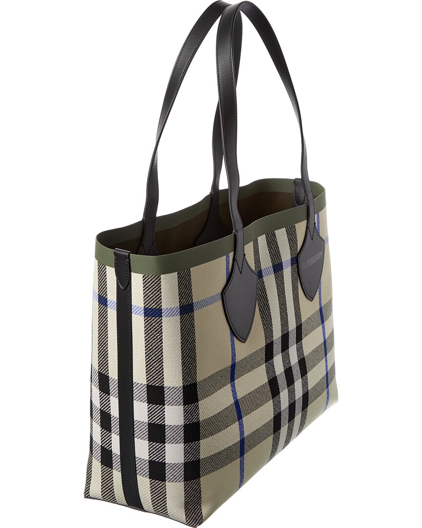 Burberry Burberry Check Medium Reversible Canvas & Leather Tote