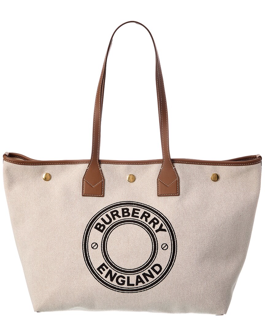 Burberry Burberry Canvas & Leather Tote