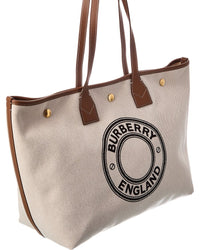 Burberry Burberry Canvas & Leather Tote