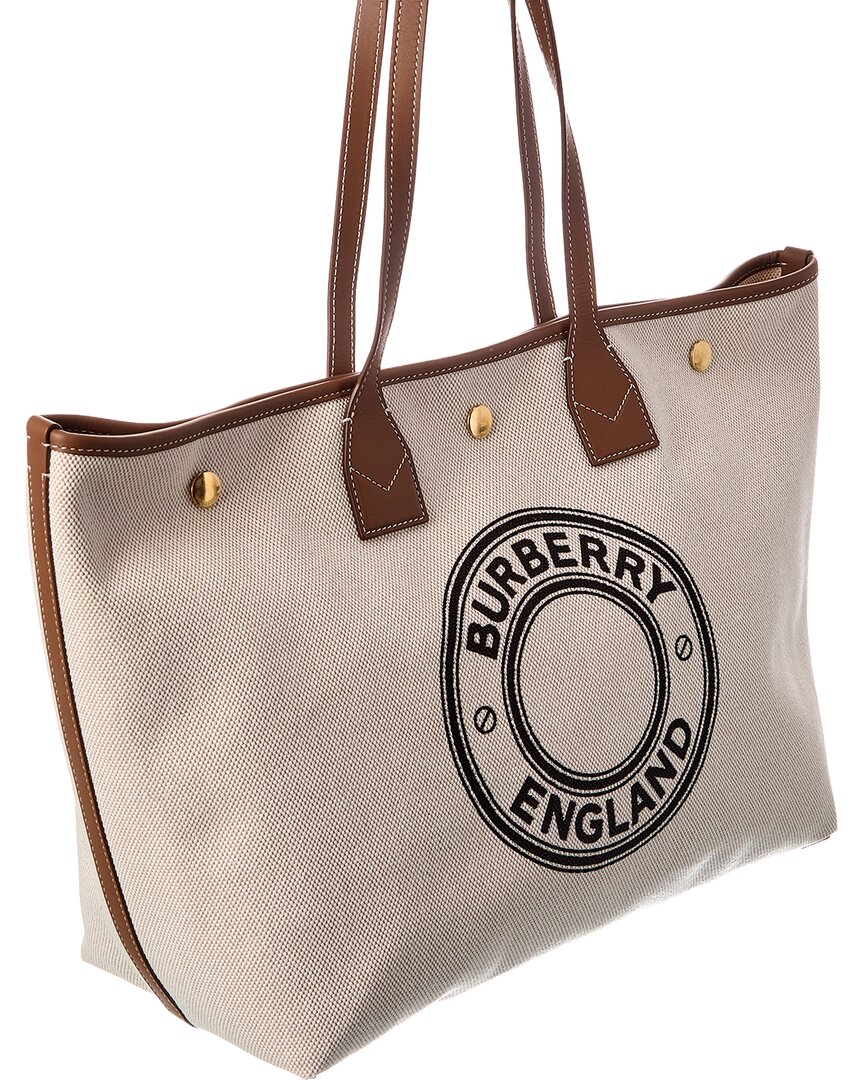 Burberry Burberry Canvas & Leather Tote