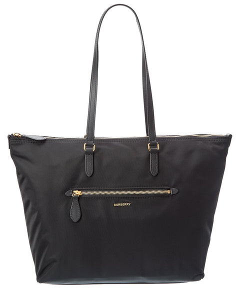Burberry バッグ Burberry Zip Large Nylon & Leather Tote – Bluefly