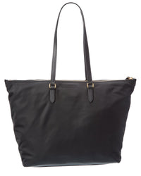 Burberry Burberry Zip Large Nylon & Leather Tote