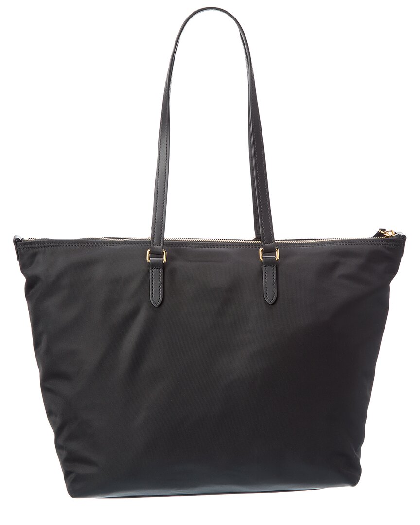 Burberry Burberry Zip Large Nylon & Leather Tote
