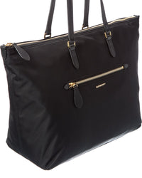 Burberry Burberry Zip Large Nylon & Leather Tote