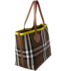 Burberry Burberry Check Large Reversible Canvas & Leather Tote