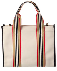 Burberry Burberry Icon Small Canvas & Leather Tote