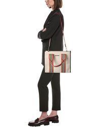 Burberry Burberry Icon Small Canvas & Leather Tote