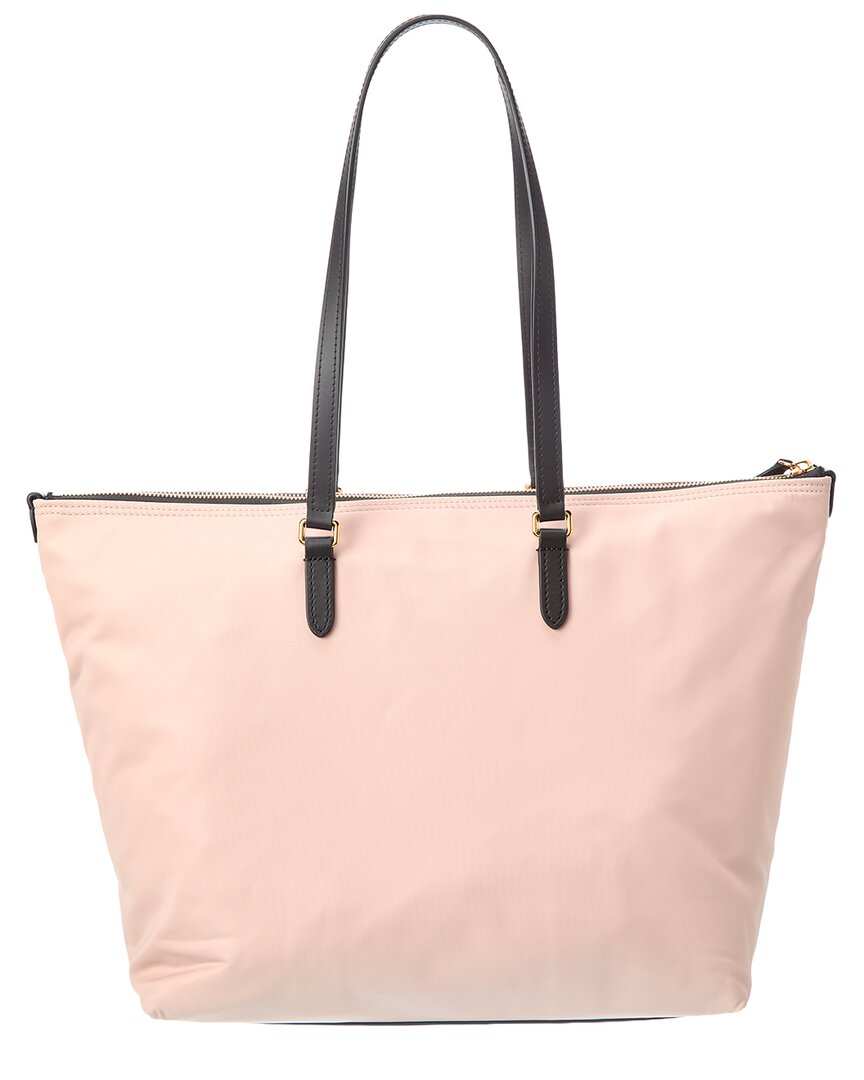 Burberry Burberry Zip Large Nylon & Leather Tote