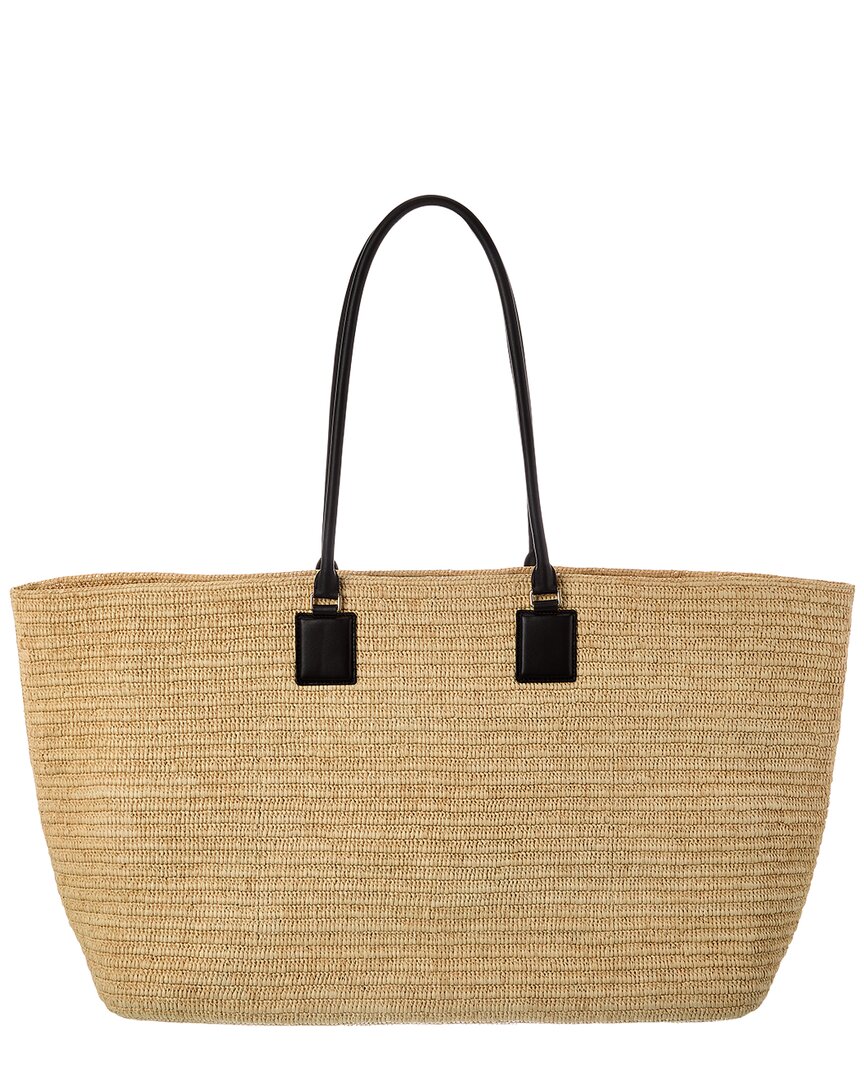 Loewe Loewe Verano Xl Raffia & Leather Tote