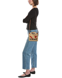 Loewe Loewe Font Mini Raffia Tote