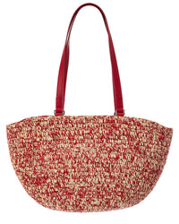 Loewe Loewe Logo Raffia & Leather Tote
