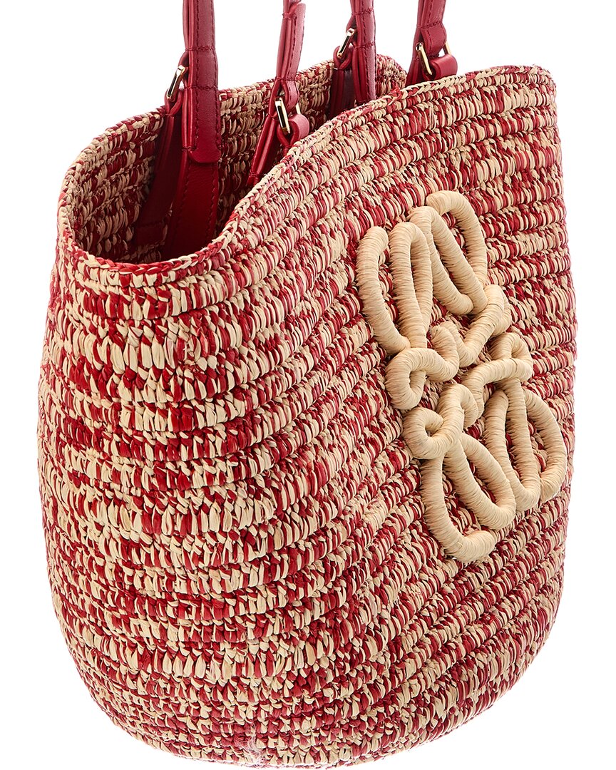 Loewe Loewe Logo Raffia & Leather Tote